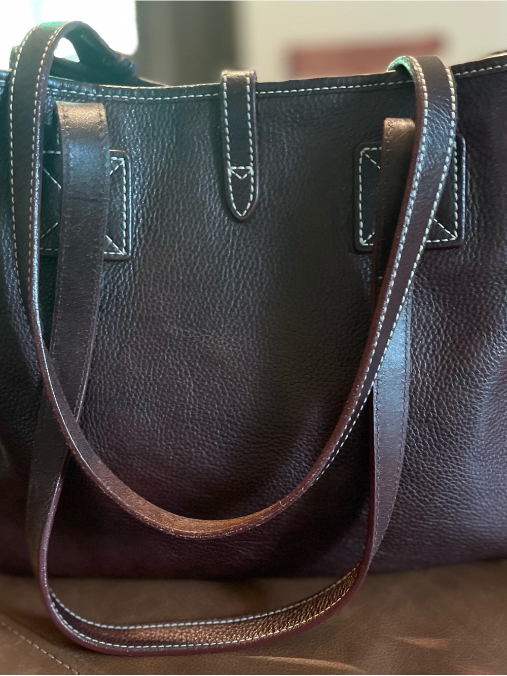 Dooney and Bourke, large Italian pebbled leather shoulder bag. NWOT - Picture 8 of 12